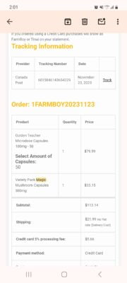 Click to view full screen Variety Pack Magic Mushroom Capsules 500mg