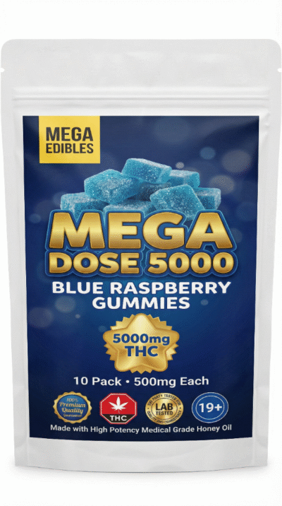 Mega Dose Blue Raspberry 5000mg THC