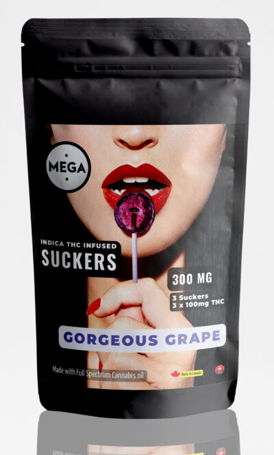 Gorgeous Grape Lollipop Suckers | 100mg x 3 | 300mg THC