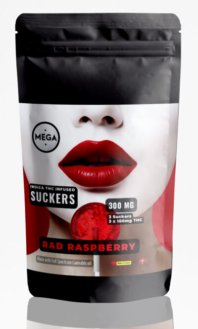 Rad Raspberry Lollipop Suckers | 100mg x 3 | 300mg THC