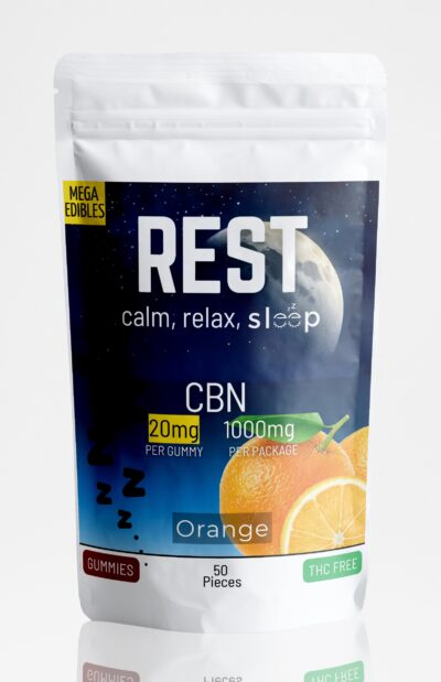Rest Gummies CBN – Orange - Medium Strength - (50 Pack)