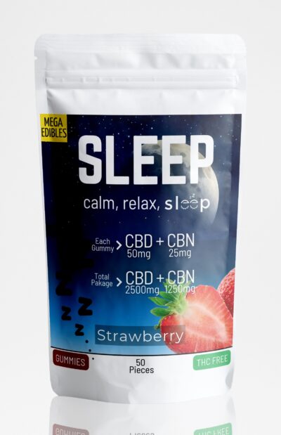 Sleep Gummies CBD & CBN – Strawberry – (50 Pack)