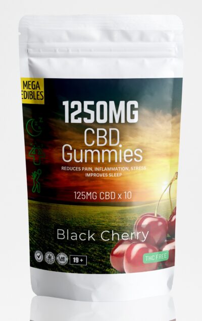 1250mg CBD Black Cherry Gummies