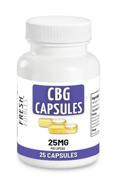 Fresh Edibles CBG Capsules 625mg (25 capsules x 25mg)